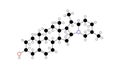 solanidine molecule, structural chemical formula, ball-and-stick model, isolated image plant toxins