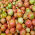 Solanum lycopersicum tomatos cherry  top view background Royalty Free Stock Photo