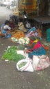 Female vegetables market, Solapur, India