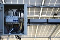 Solar battery management system. Controller of power, charge of the solar panels. Solar tracker Royalty Free Stock Photo