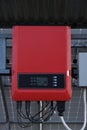 Solar battery management system. Controller of power, charge of the solar panels. Solar tracker Royalty Free Stock Photo