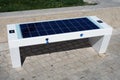 Solar bench Royalty Free Stock Photo