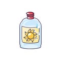 solar blocker bottle product isolated icon