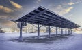 A solar carport for producing renewable energy