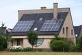 Solar cell house Royalty Free Stock Photo