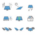 Solar cell icons. Power and Energy concept. Illustration vector