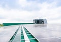Solar cell panel on roof top in factory