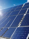 Solar cell panels system close up alternative source of electricity Solar power plant energy environmental protection, Royalty Free Stock Photo