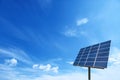 Solar cell power energy grid system in idea concept background Royalty Free Stock Photo