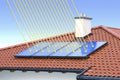 Solar cell on the roof Royalty Free Stock Photo