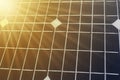 Solar cell, solar power with sunlight Royalty Free Stock Photo