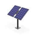 Solar cells on stand 3d rendering