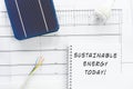 Conceptual image for switching to solar energy today Royalty Free Stock Photo