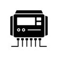 Solar charge controller black icon Royalty Free Stock Photo