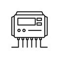 Solar charge controller linear icon Royalty Free Stock Photo