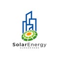 Solar city logo vector template, Creative Solar panel energy logo design concepts