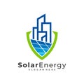 Solar city logo vector template, Creative Solar panel energy logo design concepts