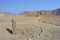 Solar clock ruins in Caral-Supe, Peru Royalty Free Stock Photo