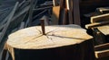 Solar clock using a woodden log