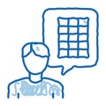 solar consultant doodle icon hand drawn illustration