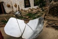 Solar cooker in danba,sichuan,china Royalty Free Stock Photo