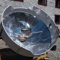 Solar cooker in the Himalaya mountains Royalty Free Stock Photo
