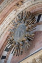 Solar disc at the entrance to the Duomo, Siena, Italy Royalty Free Stock Photo