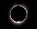 Solar Eclipse as it begins in 2017 Royalty Free Stock Photo
