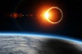 Solar Eclipse and Earth Royalty Free Stock Photo