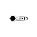 Solar eclipse icon. Elements of space Icon. Premium quality