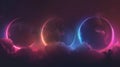 A solar eclipse light flare horizon space background. Abstract sunrise ring sparkles on an earth planet design. A gold Royalty Free Stock Photo