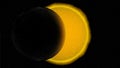Solar eclipse, the moon transiting between the sun and planet Earth Royalty Free Stock Photo