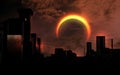 Solar Eclipse Over The City