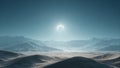 Solar Eclipse Over Desert Landscape Royalty Free Stock Photo