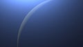 Solar Eclipse over Neptune Planet. Big, blue planet Neptune and rising sun over. Realistic High quality 4K animation, silhouette f Royalty Free Stock Photo