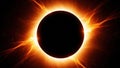 Solar eclipse with radiant corona Royalty Free Stock Photo