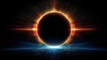 Solar Eclipse with Radiant Light Effects Royalty Free Stock Photo