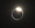 Solar Eclipse Seconds Before Totality Seen From Vacuna Chile on July 2, 2019 Royalty Free Stock Photo