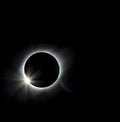 Solar Eclipse Seconds Before Totality Seen From Vacuna Chile on July 2, 2019 Royalty Free Stock Photo