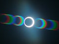 Solar eclipse seen through a film strip