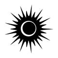 Solar eclipse single black icon