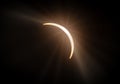 2024 Solar Eclipse from Tulsa, Oklahoma - 1:48 Central, Peak 95% Totality Royalty Free Stock Photo