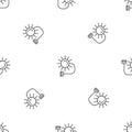 Solar electric pattern seamless vector