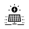 solar electrical panel glyph icon vector illustration Royalty Free Stock Photo