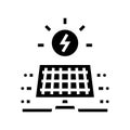 solar electrical panel glyph icon vector illustration Royalty Free Stock Photo