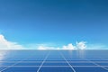 Solar energy and Blue sky background. Royalty Free Stock Photo