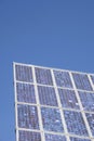 Solar energy cell panel over blue sky background Royalty Free Stock Photo