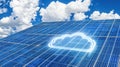 Solar Energy and Cloud Computing: A Sustainable Future Royalty Free Stock Photo