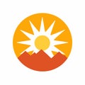Solar energy company filled orange logo