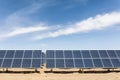 Solar energy on gobi desert Royalty Free Stock Photo